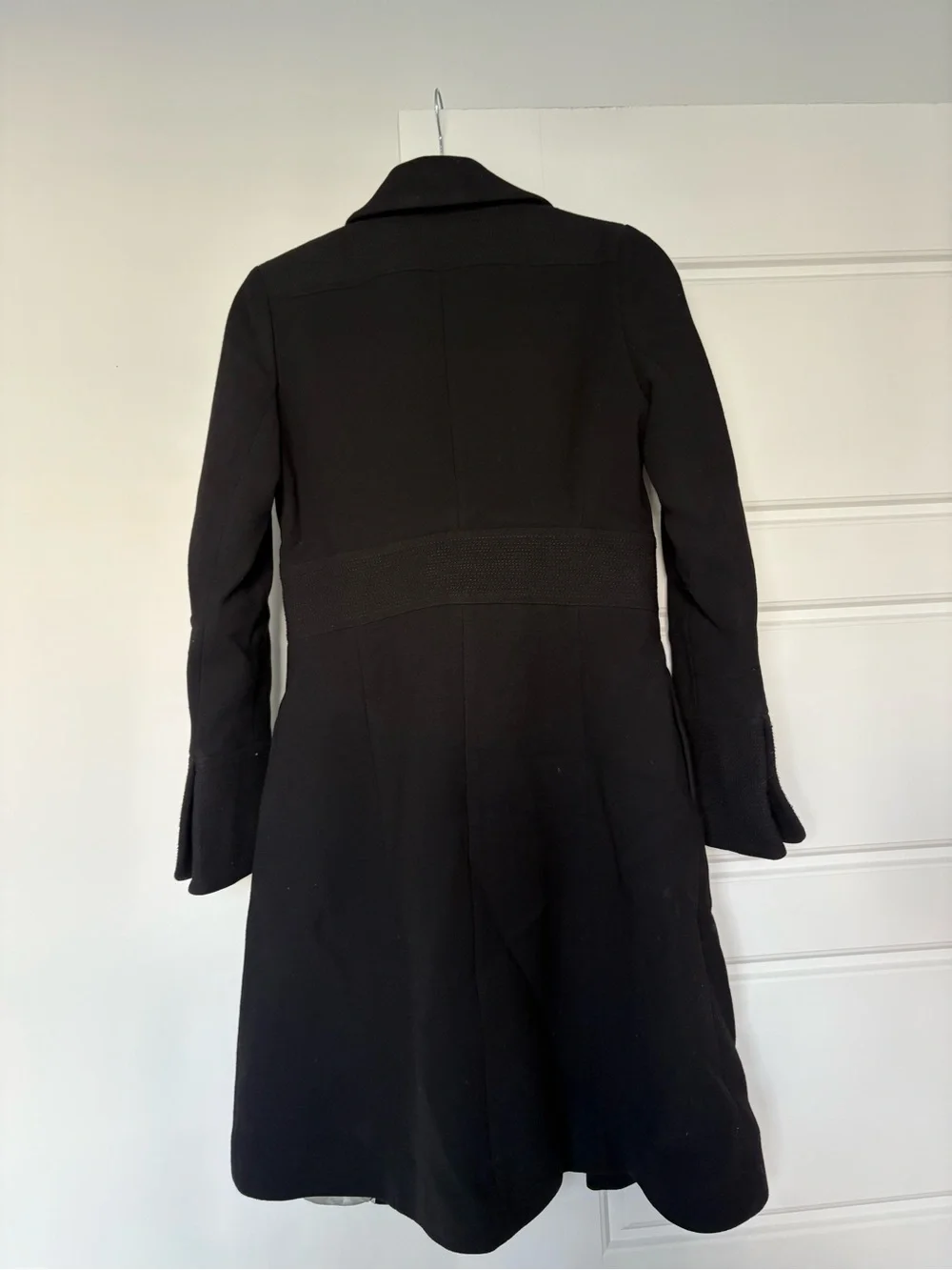 J. Crew Black Wool Trench Coat